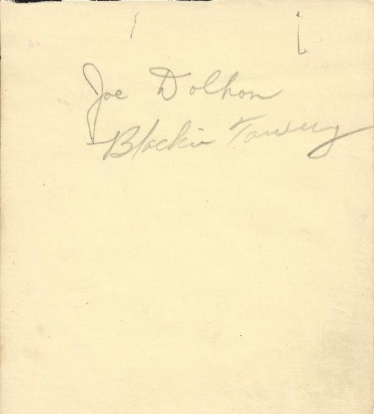 1949-50 Baltimore Bullets Signed Album Page – Joe Dolhon