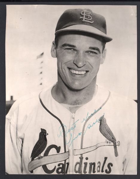 Dick Sisler signed photo vintage early 50’s St. Louis Cardinals