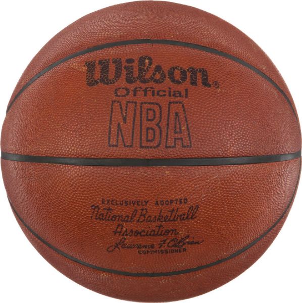 Wilson Official NBA Leather Larry Lawrence OBrien Game Basketball circa 1979