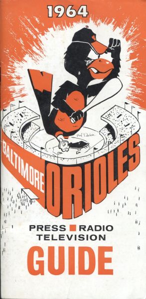 1964 Baltimore Orioles Press Radio TV Media Guide NICE