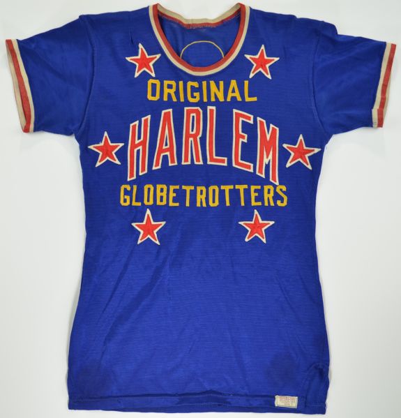 Bill Rookie Brown & Stan Chico Burrell Game Worn  1950’s Harlem Globetrotters Rare Style Jersey Shooting Shirt