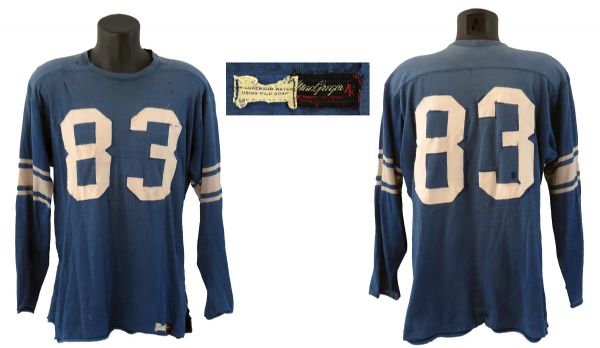 1st Year NFL - 1953 Baltimore Colts HOFer – Barney Poole Game Worn Jersey