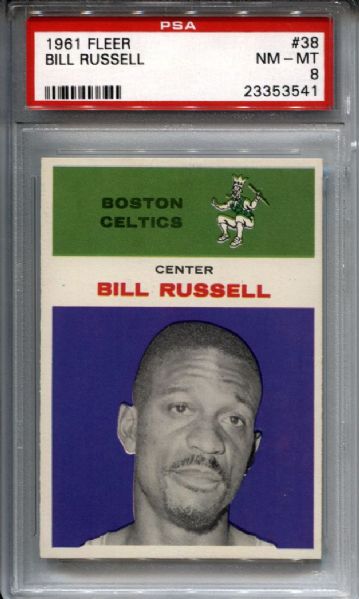 1961 Fleer #38 Bill Russell PSA 8 NM-MT
