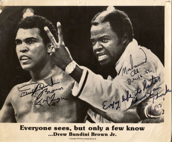 Muhammad Ali & Drew Bundini Brown Jr Signed Photo