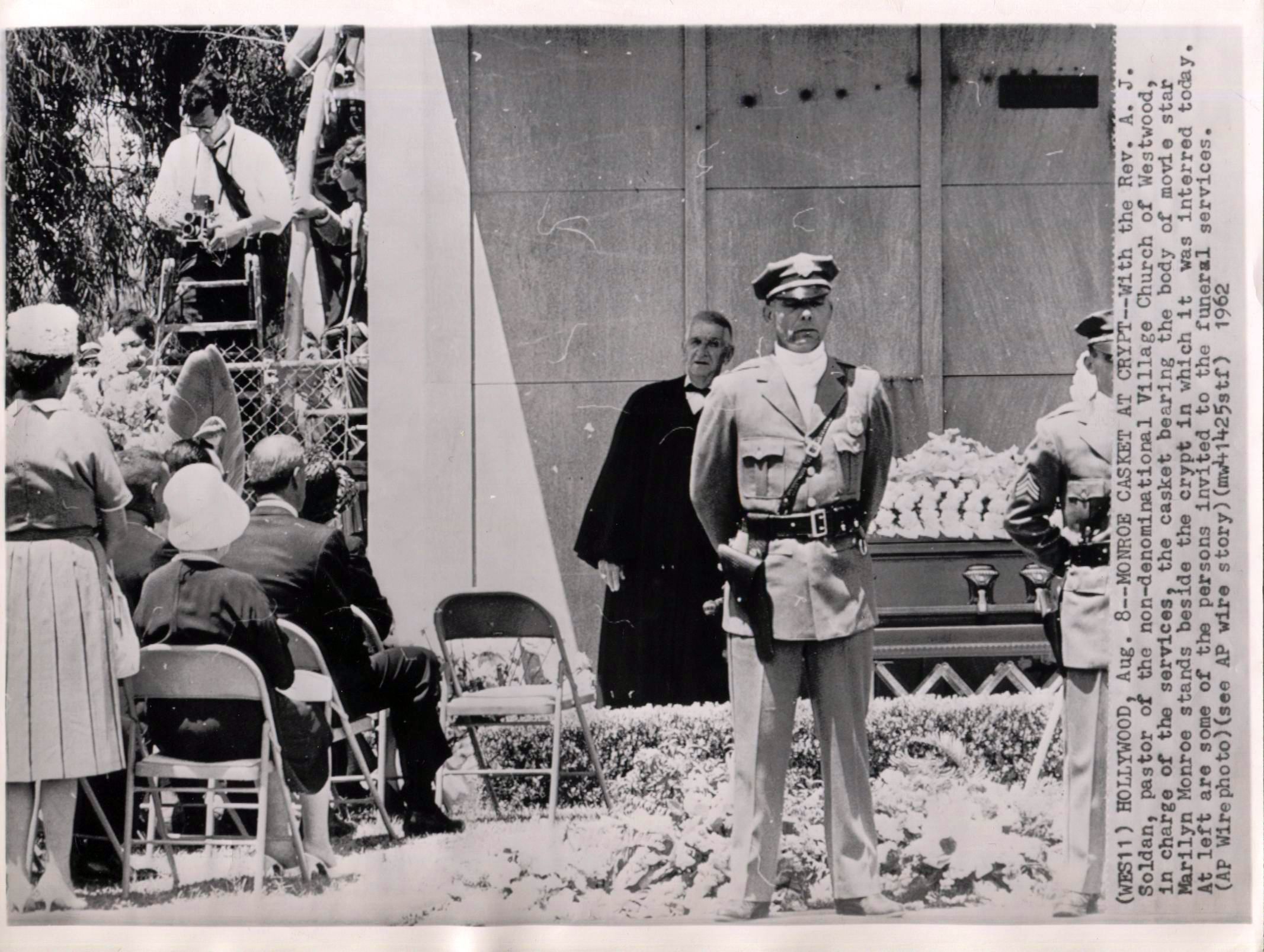 Lot Detail Marilyn Monroe Funeral 1962 Original Photo