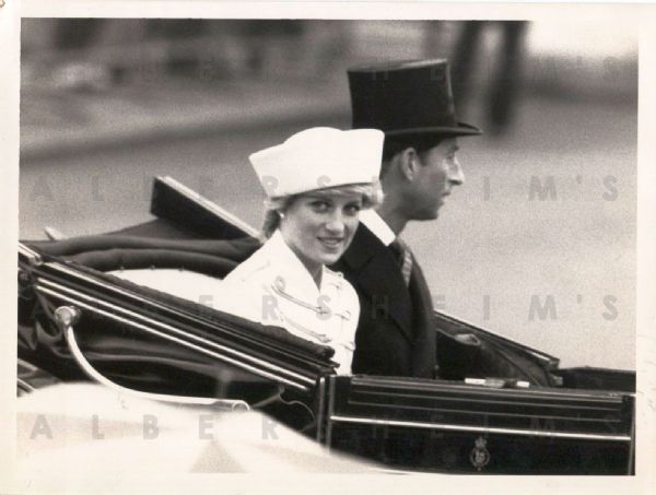 Princess Di and Charles On the Way to meet Saudi King Fahd - 1987 Original Photo 