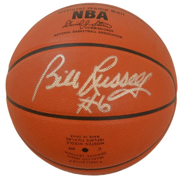 Bill Russell Signed Basketball & COA Signed William F. Russell
