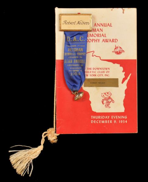 1954 Annual Heisman Memorial Trophy Award Program Signed by Alan Ameche & Blanchard