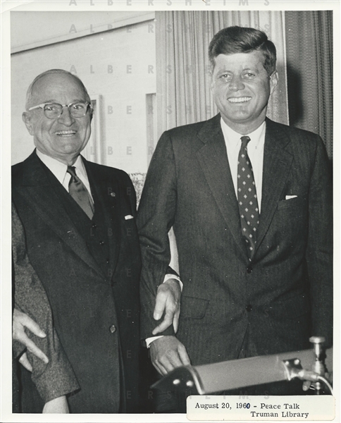 Presidents - John F. Kennedy & Harry Truman Original 1960 Photo