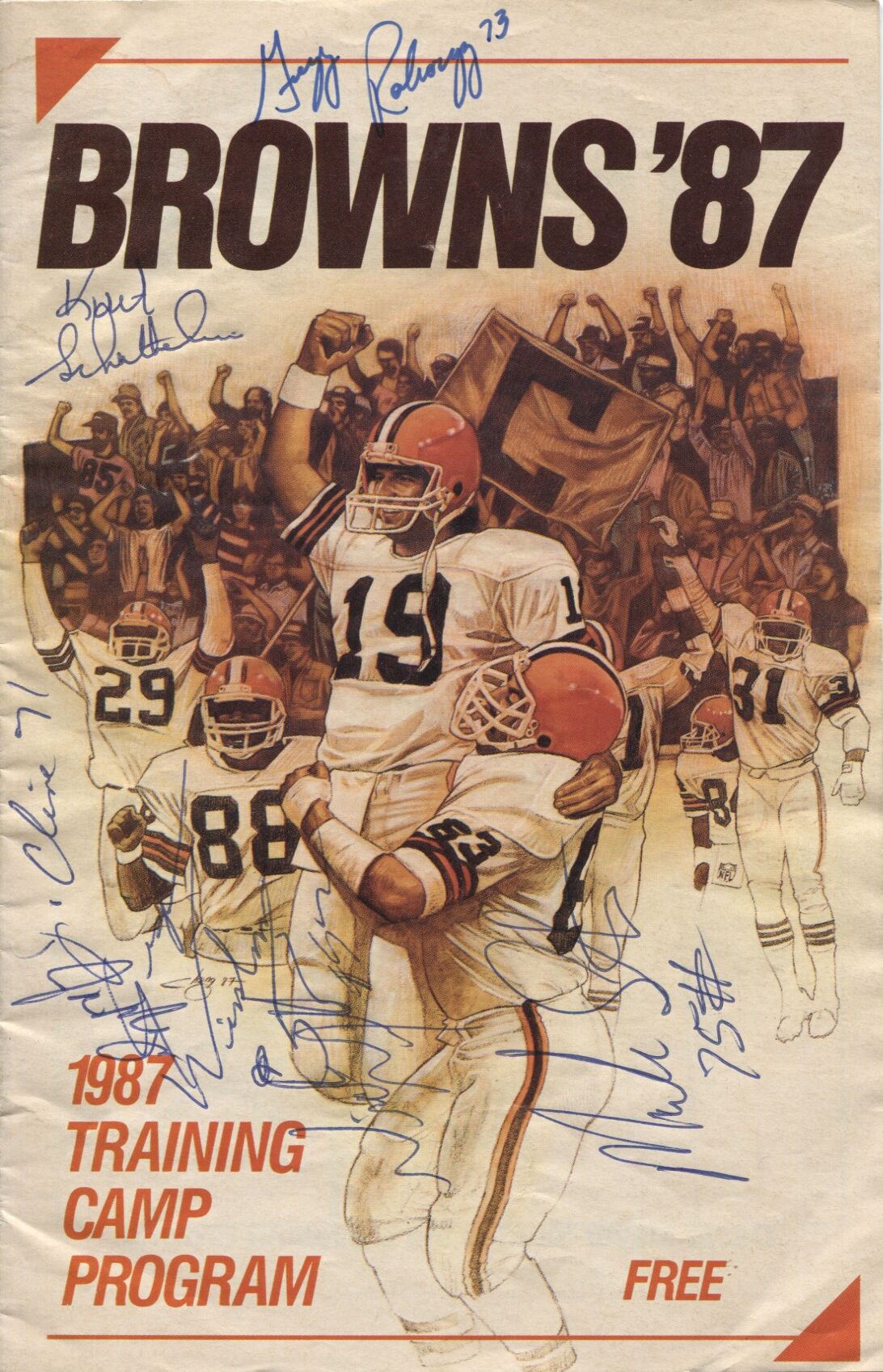 Lot Detail - 1940s – 1980s Cleveland Browns Autograph Collection