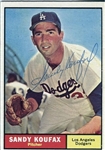 1961 Topps Sandy Koufax #344 Signed Baseball Card