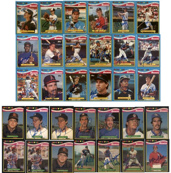 1987 & 1988 Toys “R” US Rookies Autographed Baseball Card Lot of 33