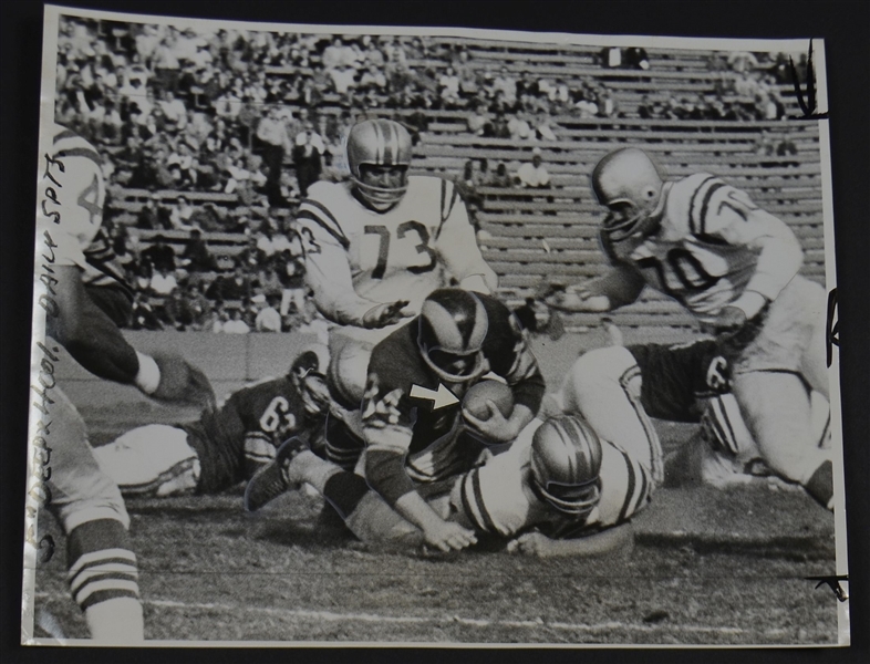 Rams FB Joe Marconi Tackled by Leo Nomellini Oversized Original 1960 TYPE I photo
