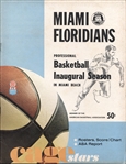 1968-69 Miami Floridians vs Kentucky Colonels ABA Basketball Program November 18, 1968 – Low Attendance