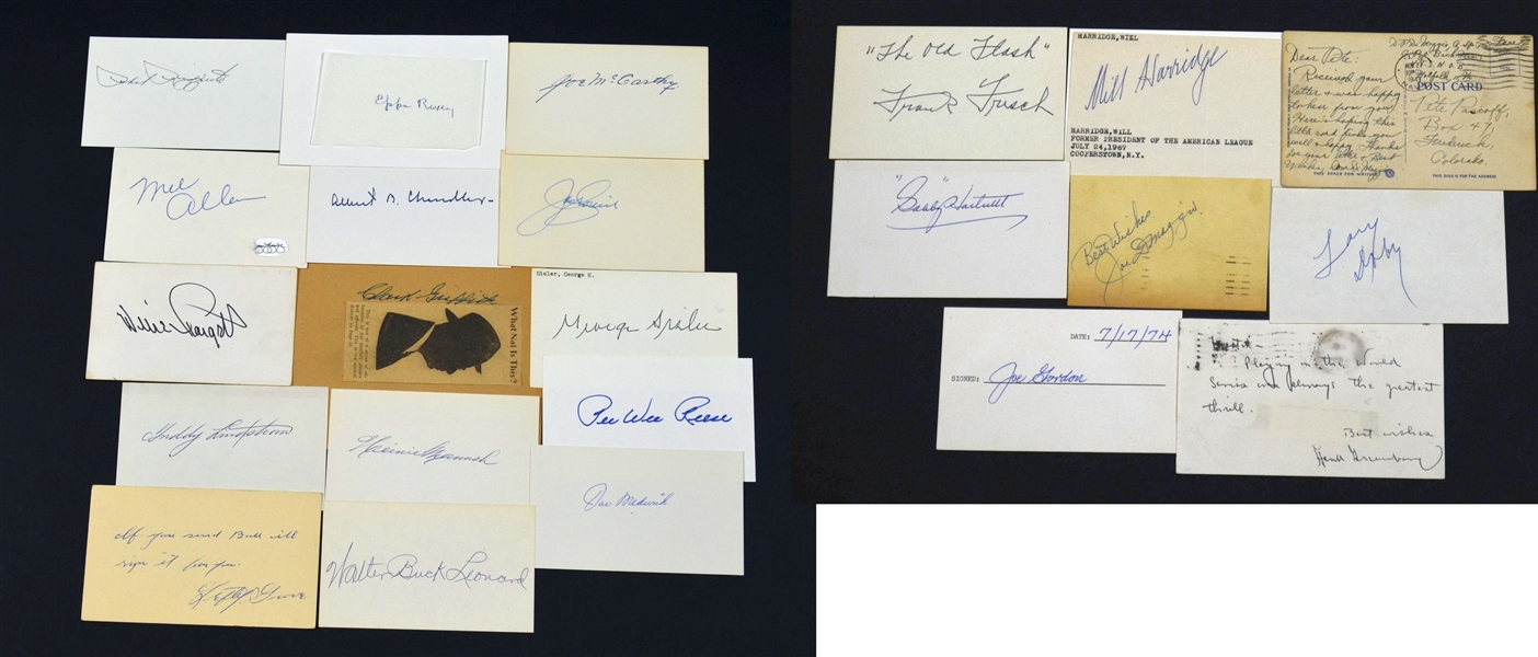 Awesome Baseball Hall of Fame Autograph Collection w/ Clark Griffith & Eppa Rixey