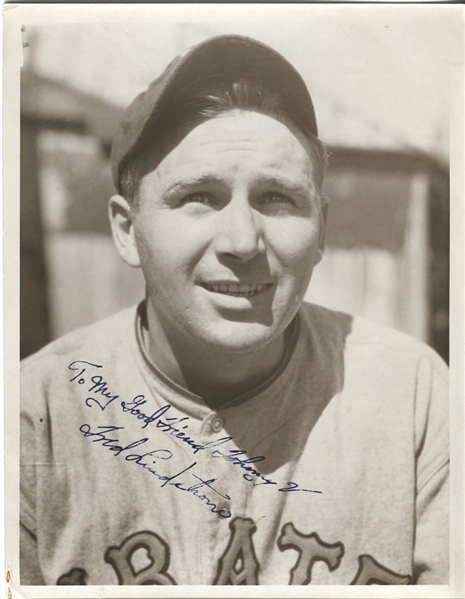 Freddie Lindstrom Circa 1933-34 Signed Photo to Teammate HOF