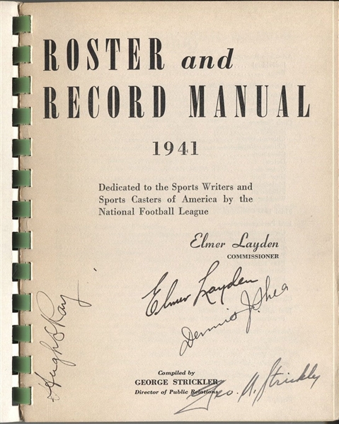 Hugh Shorty Ray Signed NFL Manual - #1 Toughest Pro Football HOF Autograph PSA/JSA