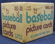 1980 Topps Baseball Unopened Sealed 3-Box Rack Case BBCE Rickey Henderson RC