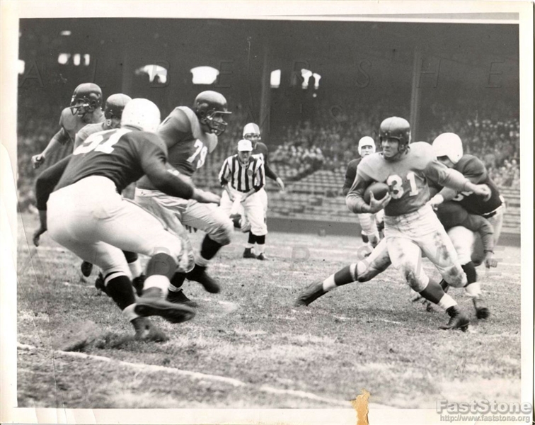 1952 NY Giants vs Chicago Cardinals NFL football Original TYPE I photo