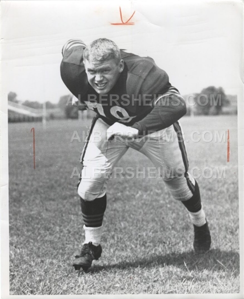 Stan Jones Pro Football HOFer – Chicago Bears Type I original 1954 Photo