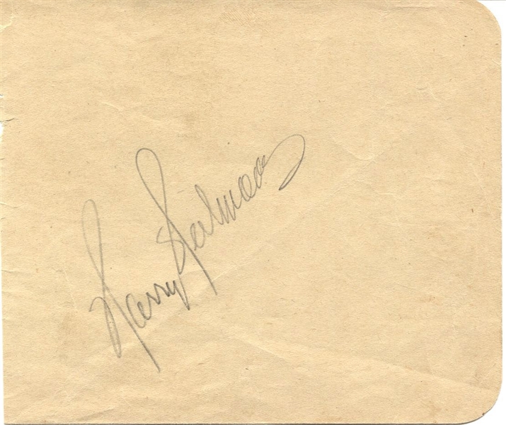 Harry Heilmann Signed Autographed Album Page Baseball HOF D. 1951 JSA LOA
