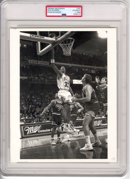 Early 90’s – Scottie Pippen Crystal Clear Bulls TYPE 1 Original Photo PSA/DNA
