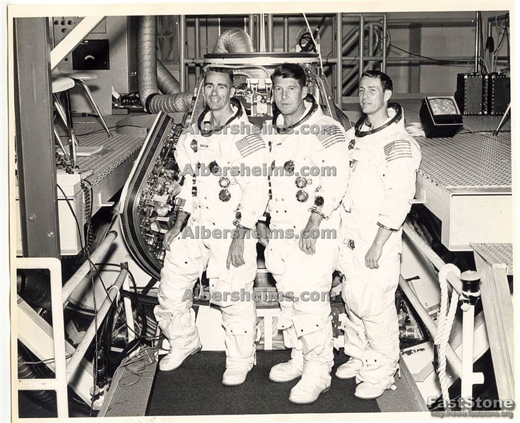 Apollo 7 Crew – Walt Cunningham Wally Schirra & Donn Eisele Original 1968 TYPE 1 Photo