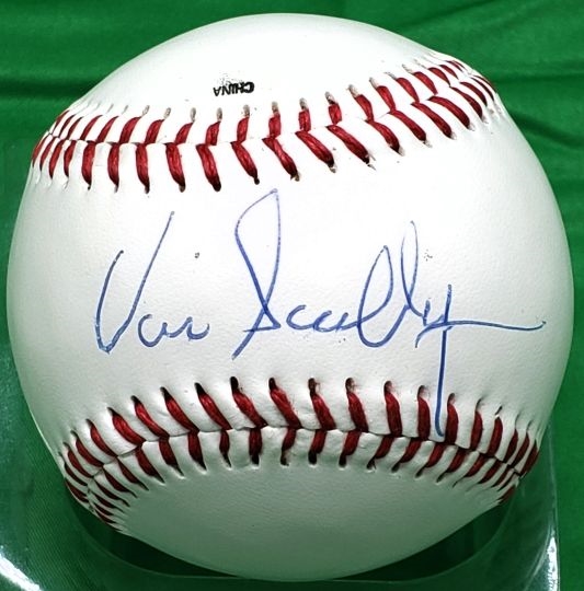 Vin Scully single signed 1997 AUTO NL (Coleman) Baseball Dodgers PSA/DNA LOA
