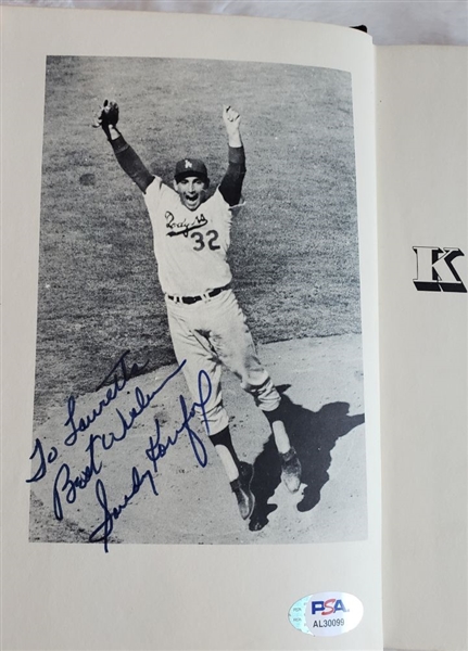 Sandy Koufax Vintage Signed AUTO 1966 First Edition Autobiography Book PSA/DNA COA