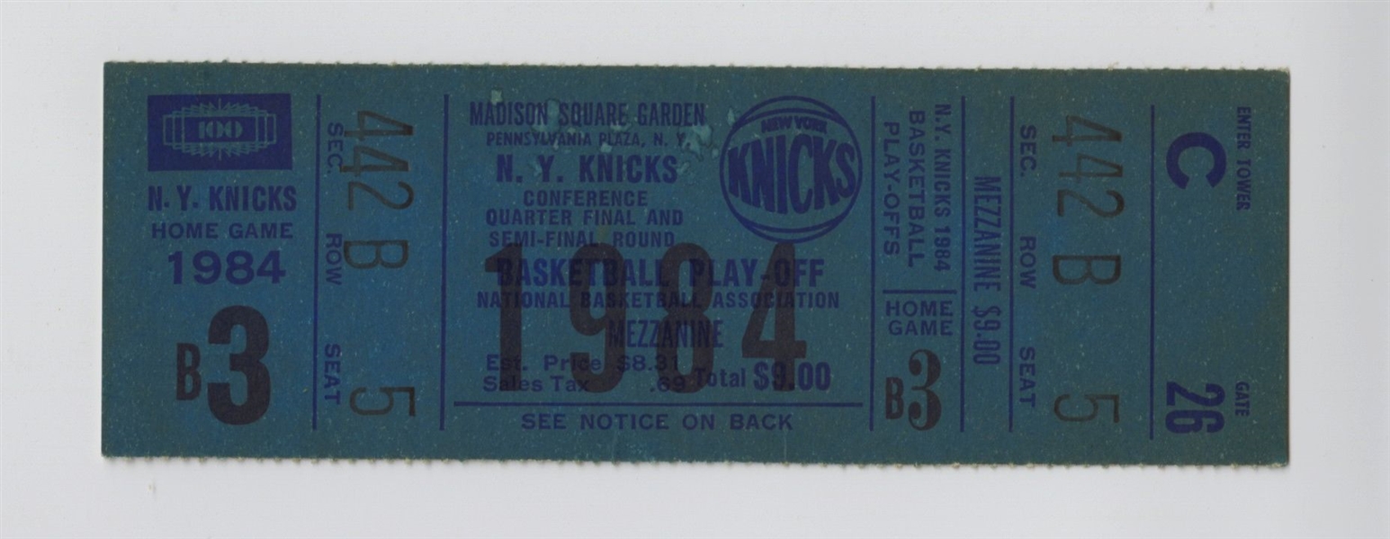 1984 NBA Eastern Conference Semifinals NY Knicks vs Boston Celtics Game 6 Full Playoff Ticket Bird 35 PTS