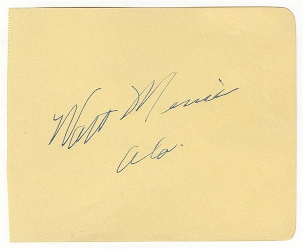 Walter Merrill (D. 1953) Alabama Football NFL & Felix Mackiewicz Purdue MLB Signed AUTO album page