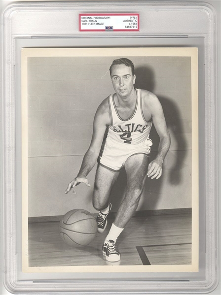 Carl Braun Image Used for 1961 Fleer Basketball Card Original TYPE 1 Photo PSA/DNA LOA