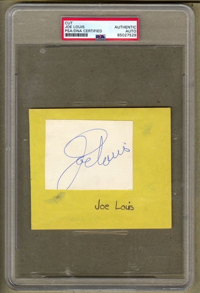 Joe Louis Autograph Signature Album page Display Boxing Heavyweight Champion HOF PSA/DNA