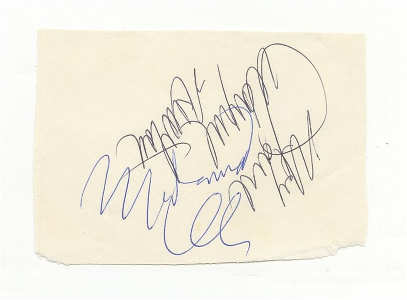 Muhammad Ali & Wayne Newton Signed AUTO in-person Album Page
