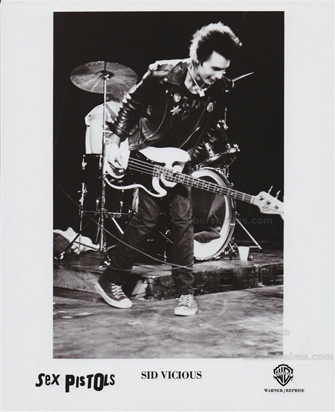Sid Vicious Original 1977 Sex Pistols Warner Records Press Photo 