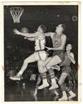 1954 Paul Hoffman Knicks vs. Larry Foust & George Yardley Ft. Wayne Pistons Original TYPE 1 Photo