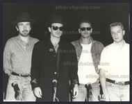 1987 Original TYPE 1 Photo of the Legendary Rock n’ Roll HOF Band U2 Press Conference 