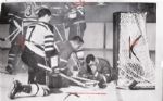 Jacques Plante & Doug Harvey Game 4 Stanley Cup 1957 original AP wire photo