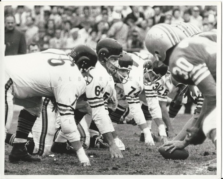 Bill George as a Down Lineman Bears original photo Football HOF