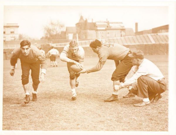 Sid Luckman George Halas George mcAfee 1940