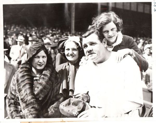 Babe Ruth & Family 1934 NY Yankees Opening Day original photo