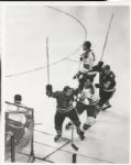 Blackhawks frustrated by Red Hay with Doug Harvey Harry Howell – Jacques Plante