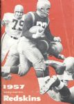 ORIGINAL 1957 WASHINGTON REDSKINS NFL FOOTBALL PRESS TV RADIO MEDIA GUIDE