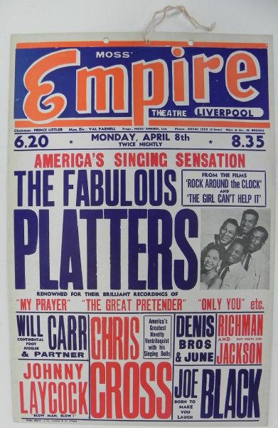 The Platters Concert Poster Original 1957 Boxing Style