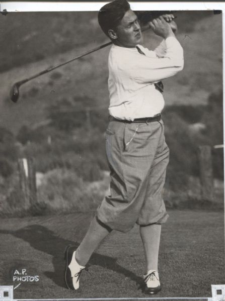 Bobby Jones - Original 1929 Photo 3-D Golf Swing Western Open