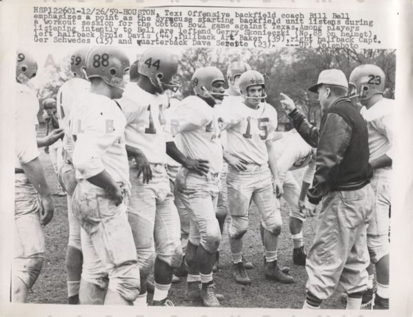  Syracuse Prepares for Cotton Bowl - Ernie Davis Heisman Trophy – 1959 Original Photo