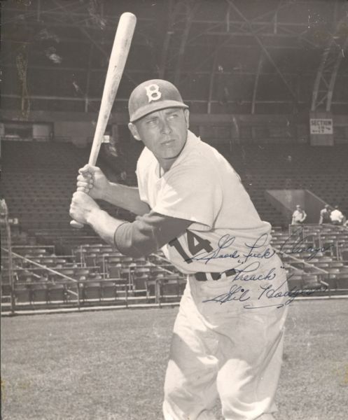 Gil Hodges Brooklyn Dodgers Signed photo – Preacher Roe Collection