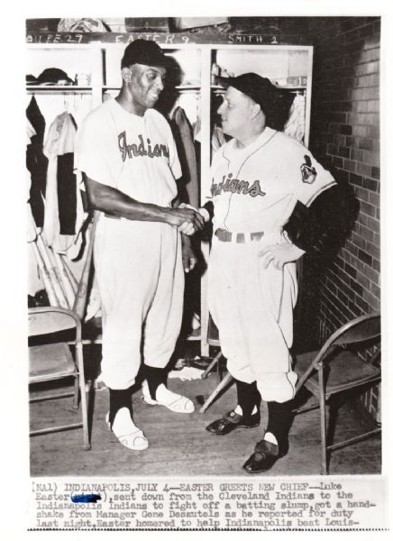 Luke Easter Sent down to Indianapolis Indians 1952 original photo