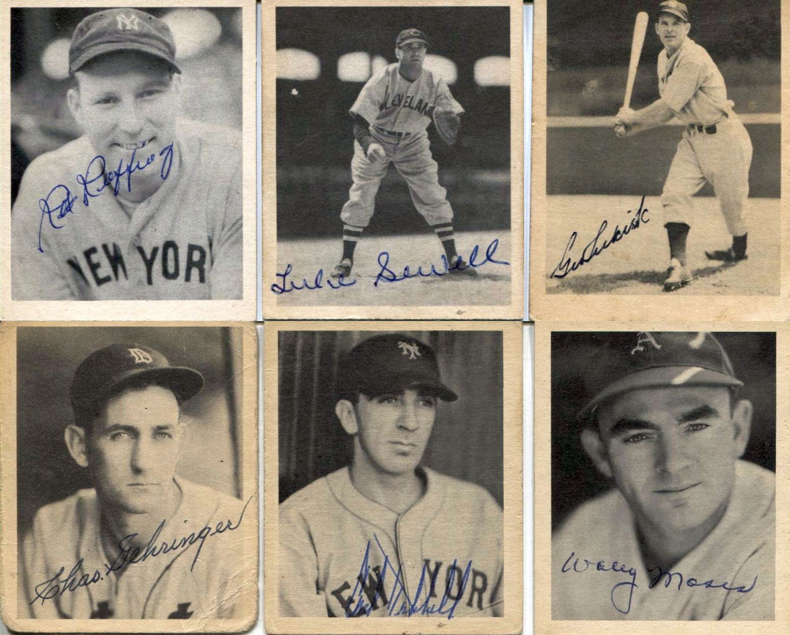 Lot Detail - 1940 Play Ball Baseball Cards Signed Lot of 6 – Red Ruffing