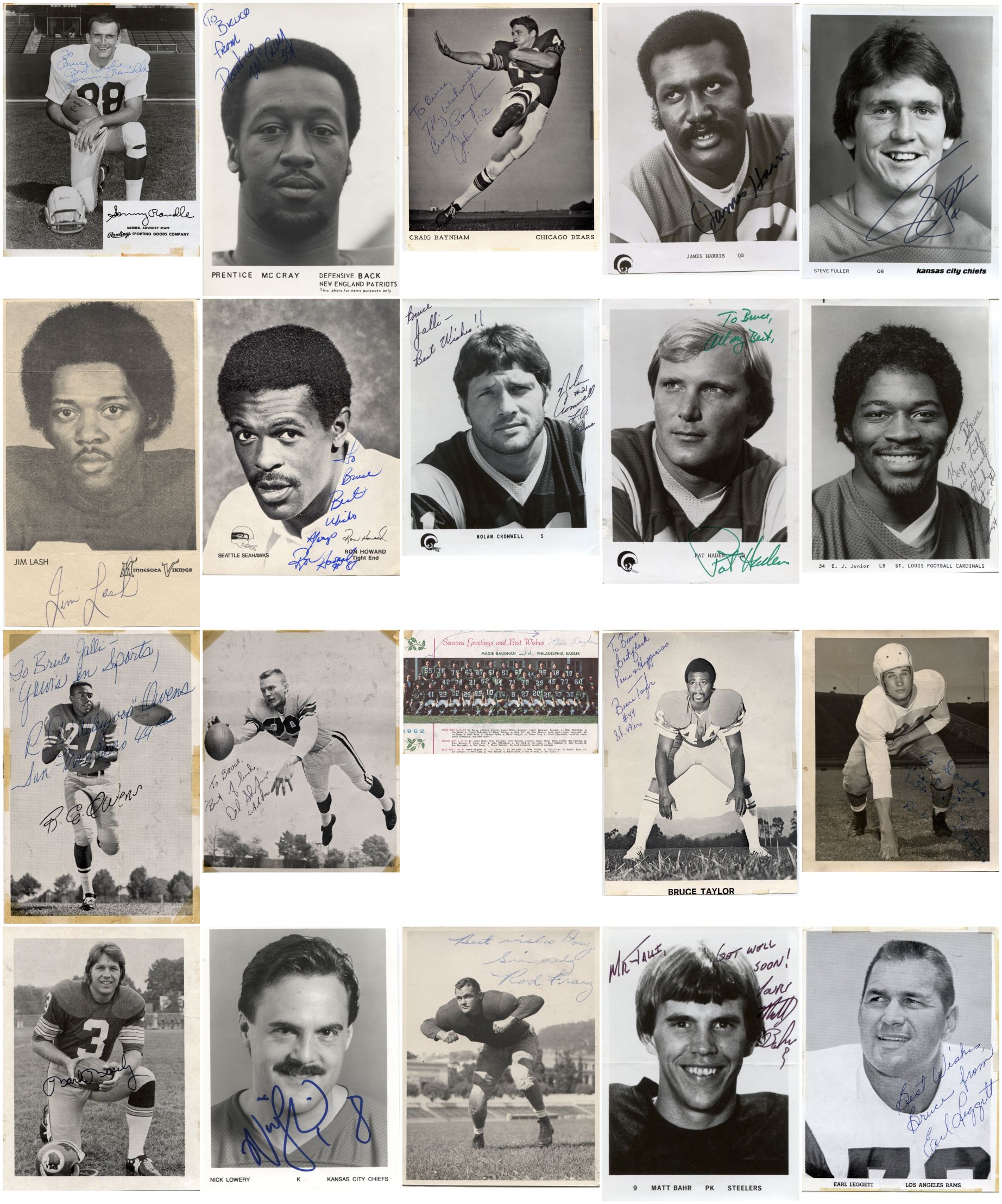 Lot Detail - 1940s - '80s Team Issued Autographed NFL Football Player ...